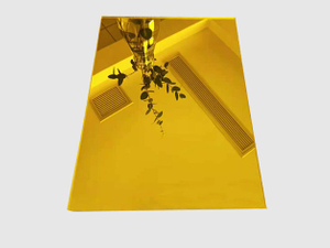 Gold Acrylic Mirror Sheet Design for Wall Decoration