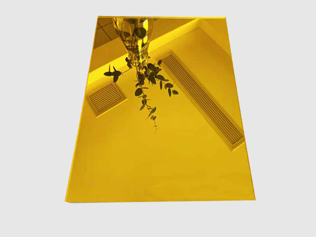 Gold Acrylic Mirror Sheet Design for Wall Decoration