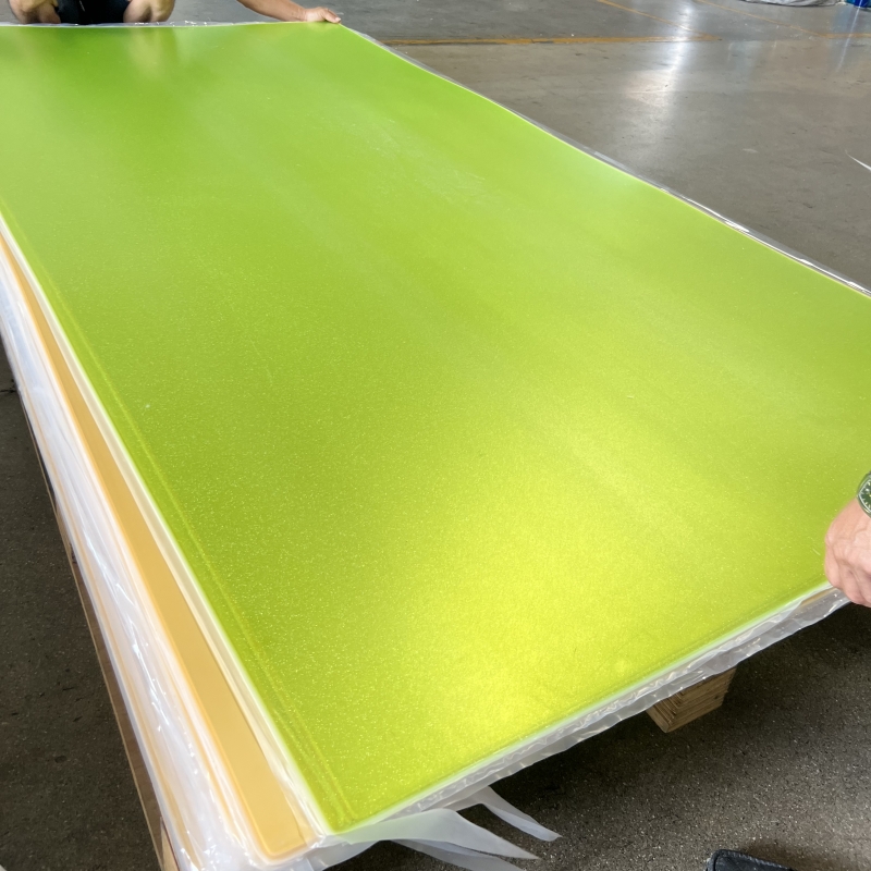 4x8ft Fluorescent Green Plastic Plexiglass for Storage Boxes