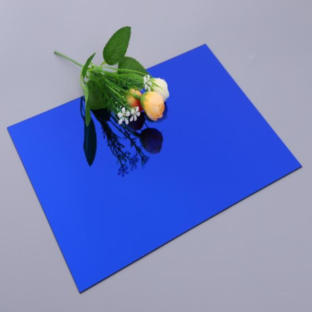 Blue Safety Advertisement Acrylic Mirror Sheet