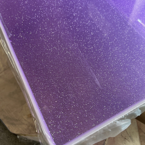 1/8 Inch Thickness Purple Glitter Glossy Acrylic Panel